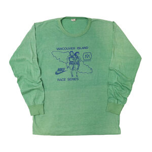 Vintage 80s Nike Vancouver Island Race Series Graphic Long Sleeve Shirt Size L